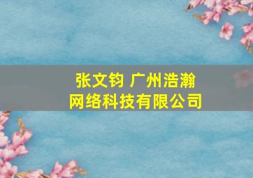 张文钧 广州浩瀚网络科技有限公司